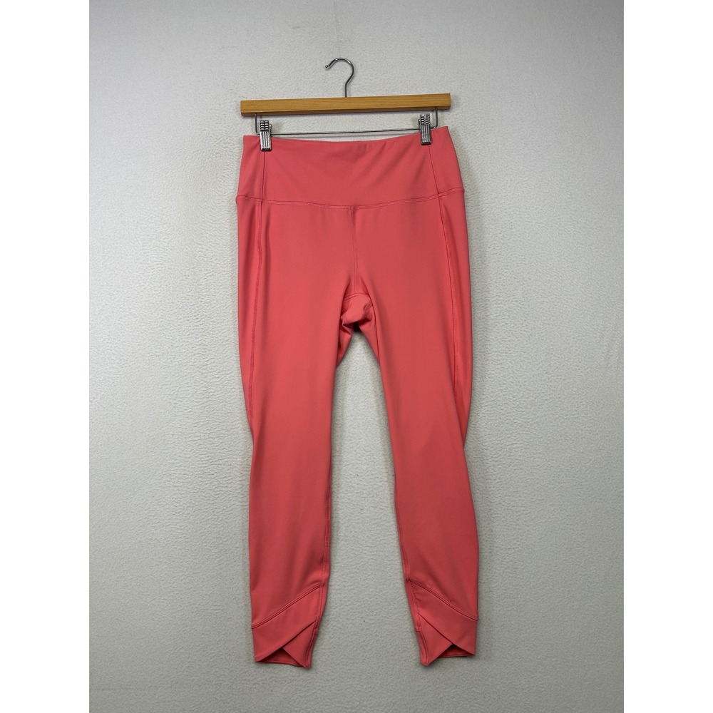 Athletic Yoga RBX Womens Medium Coral Pink Tulip Hem High Rise 7/8 Leggings